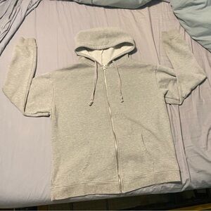 DEAD STOCK Tillys Grey Zip Up Baggy Loose Hoodie Comfy